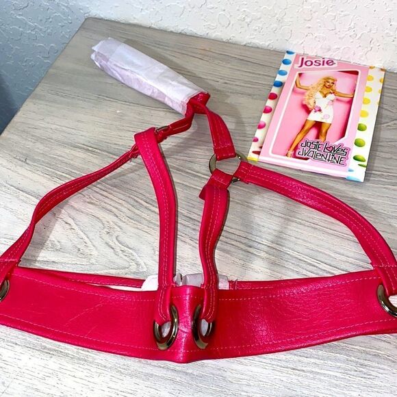 Josie LovesJ Valentine Line Cage Halter In Pink Size Small - Picture 4 of 11